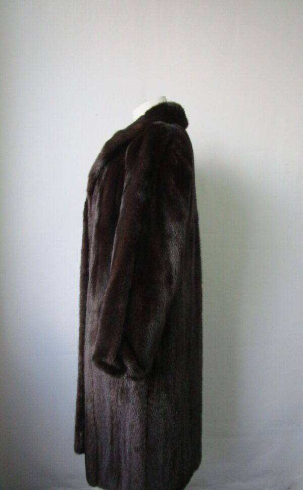 Women's Sz 4 Canadian Natural Dark Ranch Mink Fur Coat MINT+ Woman - Image 2