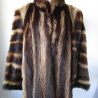 Women's Stylish Raccoon Fur Coat MINT Sz 12