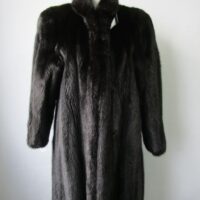 Women's Sz 4 Canadian Natural Black Mink Fur Coat MINT+ Woman