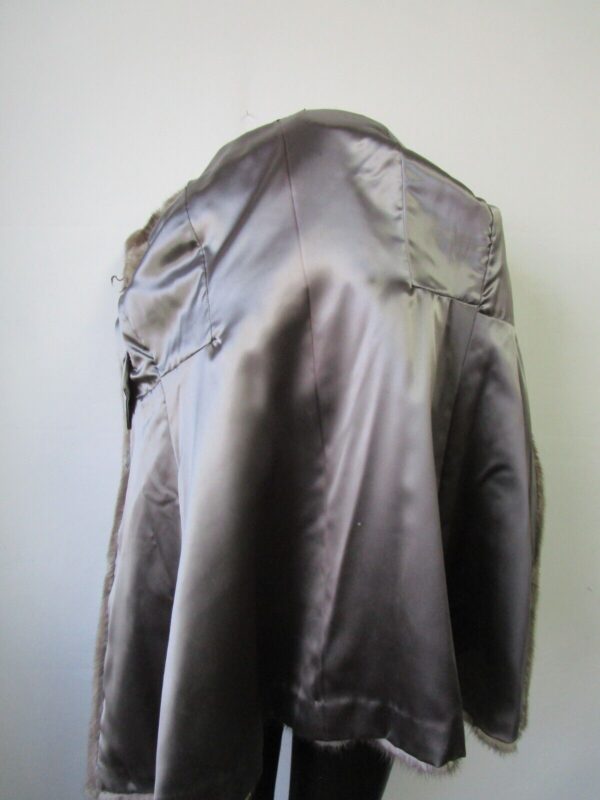 Women's Sz 6 Blue Iris Mink Fur Silver Fox Fur Coat Jacket Superb HOOD Woman - Image 7