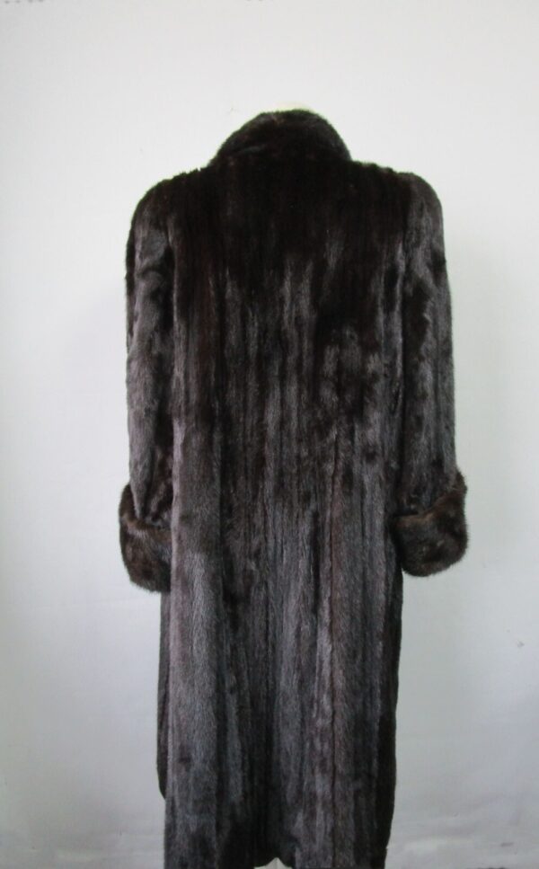 Women's Sz 12 Canadian Dark Ranch Mink Fur Coat MINT+ Woman - Image 4