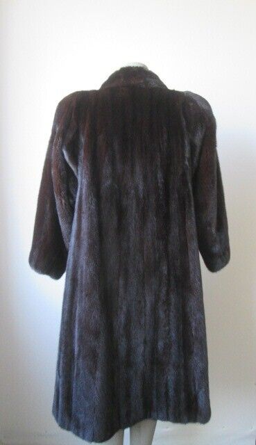 Mink Fur Coat Jacket Sz 6 SUPERB Natural Dark Ranch - Image 3