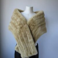 Women's Pearl Mink Fur Shawl Stole Wrap Cape MINT