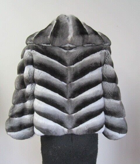 Chinchilla Fur Jacket Coat Sz 8 - Image 5