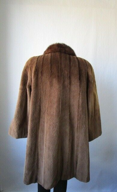 Sheared Mink Fur Coat Jacket MINT Sz 10 - Image 5