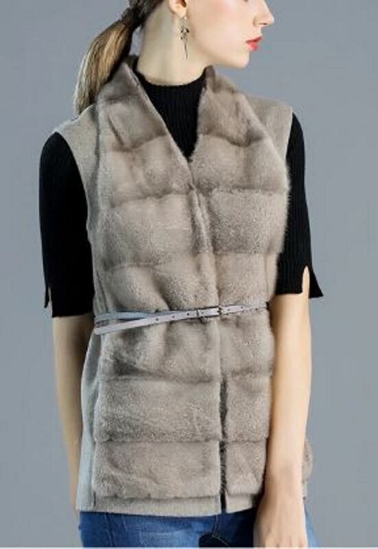 Mink Fur Vest with Cashmere Wool - Image 4