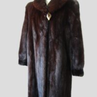 Women's Sz 10 Dark Ranch Mink Fur Coat MINT+ Woman