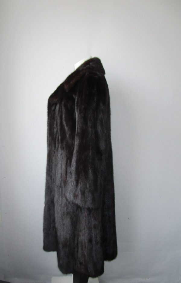 Women's Sz 6 MINT Black Mink Fur Coat Jacket Woman VG+ - Image 3