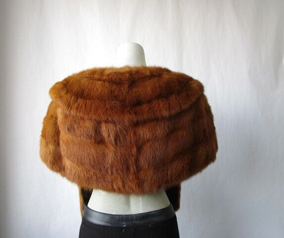 Mink Fur Shawl Stole Wrap Cape Mint Chinese Mink - Image 3