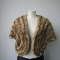 Women's Natural Lunaraine Mink Fur Stole Wrap Cape MINT WEDDING Woman