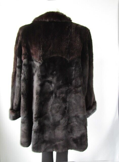 Sheared Raccoon Fur Coat Jacket with Mink MINT+ Sz 12 - Image 5