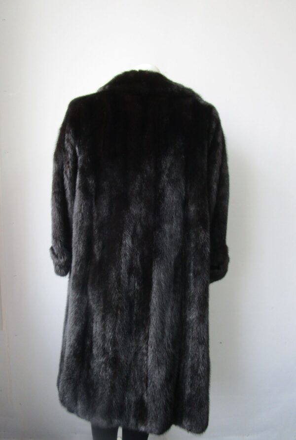 Women's Sz 10 MINT Dark Ranch Mink Fur Coat Jacket Woman - Image 2