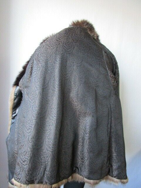 Raccoon Fur Coat Jacket Leather MINT+ Women's 10 - Image 4
