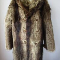 Men's Sz 40 / 42 Raccoon Fur Coat Jacket MINT MEN