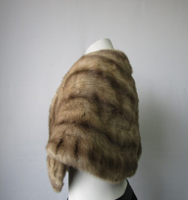 Women's Natural Lunaraine Mink Fur Stole Wrap Cape MINT WEDDING Woman - Image 2