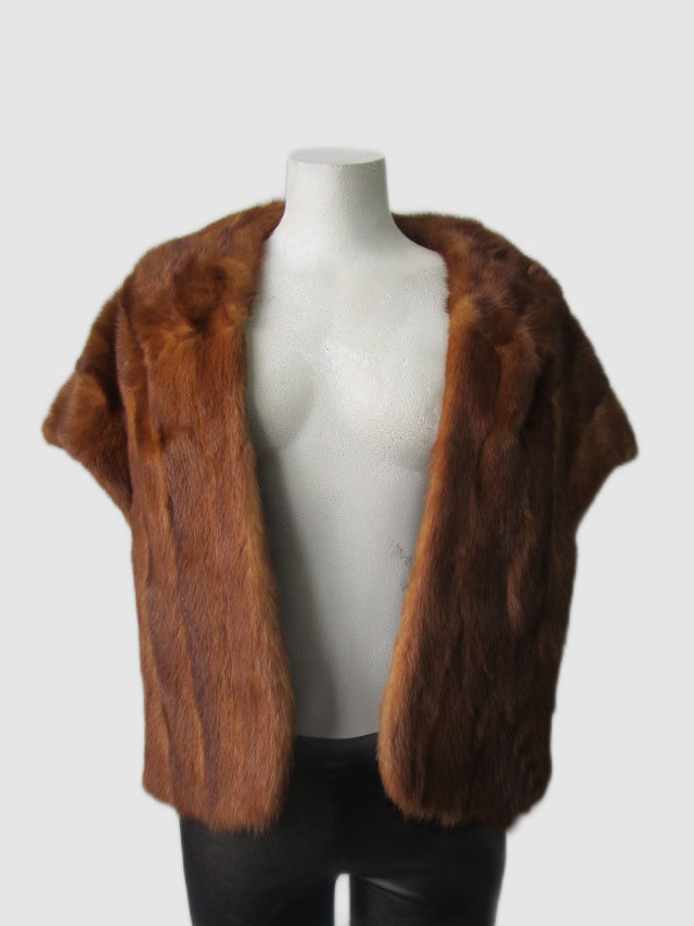 Mink Fur Stole Wrap Cape 56"X 14" MINT Chinese Mink