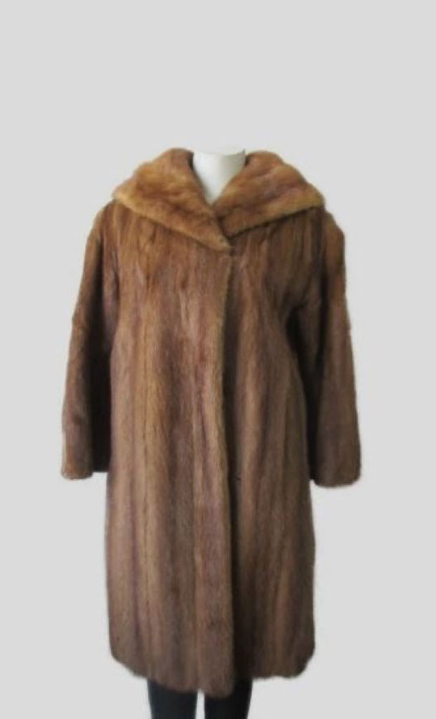 Pastel Mink Fur Coat Jacket SUPERB Women's Sz 12
