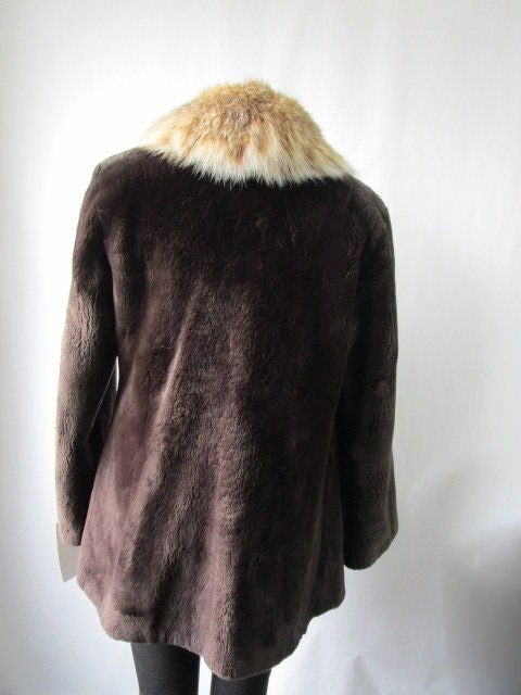 Sheared Beaver Fur Jacket Coat Lynx Fur Women's 6 New - Image 7