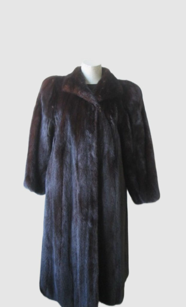 Mink Fur Coat Jacket Sz 6 SUPERB Natural Dark Ranch