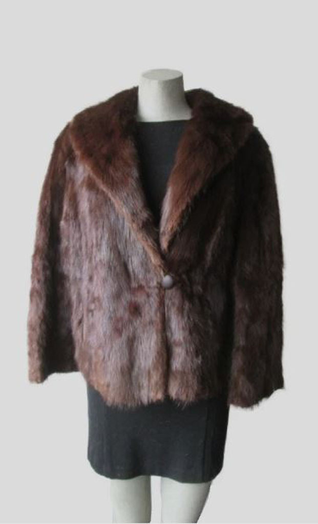 Muskrat Fur Jacket Coat MINT Women's Sz 10