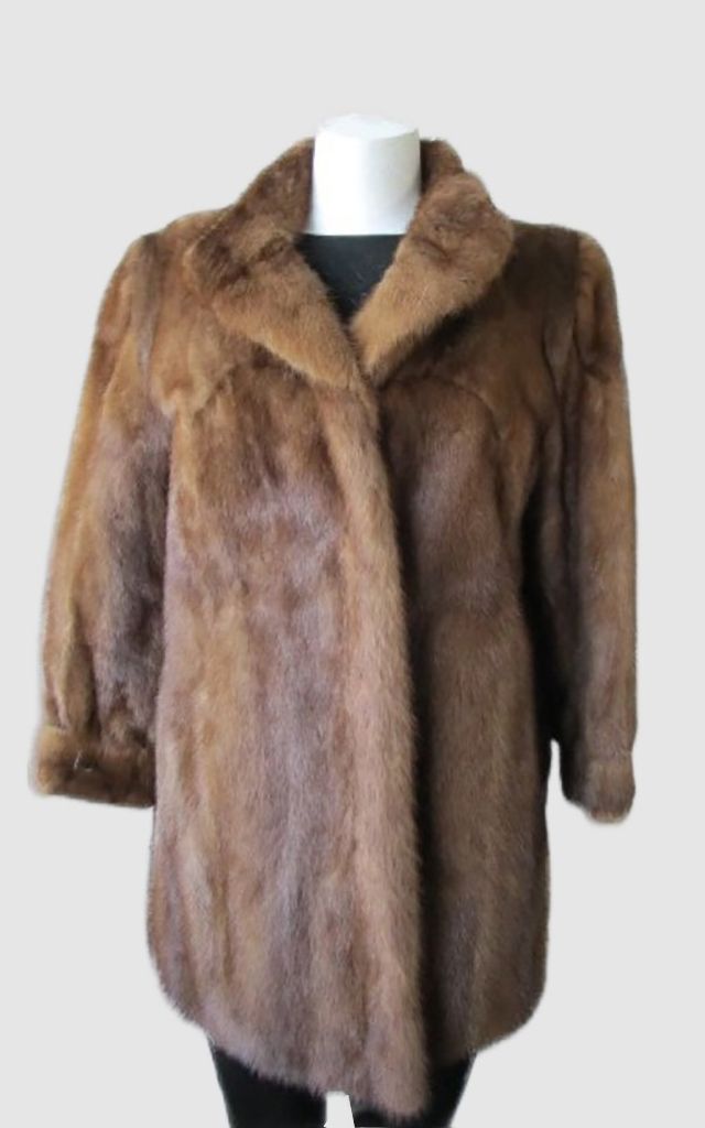 Pastel Mink Fur Coat Jacket MINT+ Sz 8 Women's