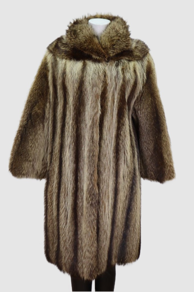 Raccoon Fur Coat Jacket MINT Sz 10/12 M/L Women's - Image 4
