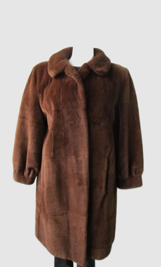 Sheared Raccoon Fur Coat Jacket Women's Sz 8 SUPERB