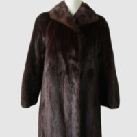 Women's Sz 8 Dark Ranch SUPERB Mink Fur Coat Woman