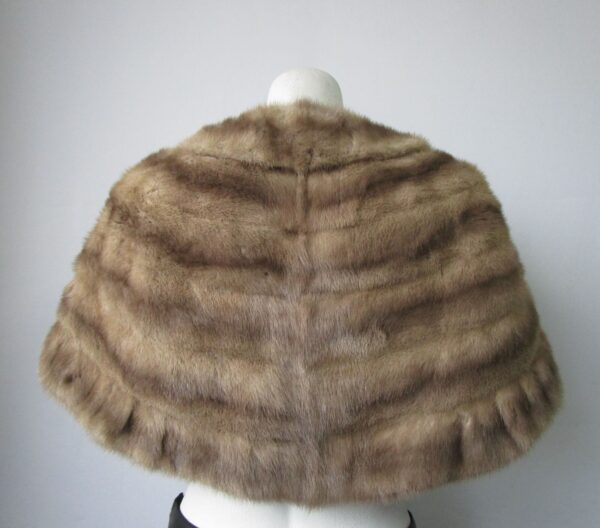 Women's Natural Lunaraine Mink Fur Stole Wrap Cape MINT WEDDING Woman - Image 3