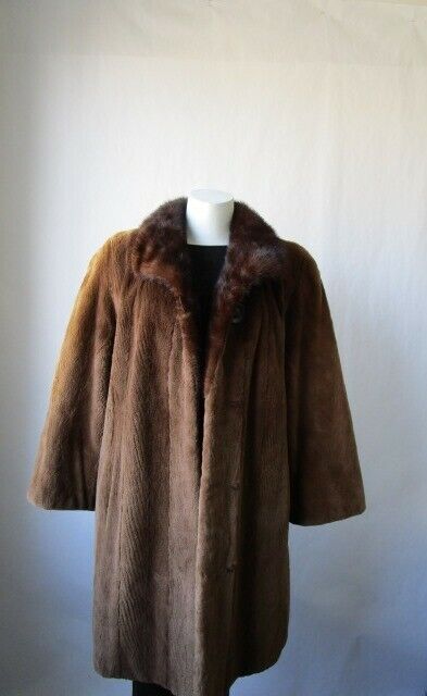 Sheared Mink Fur Coat Jacket MINT Sz 10 - Image 3