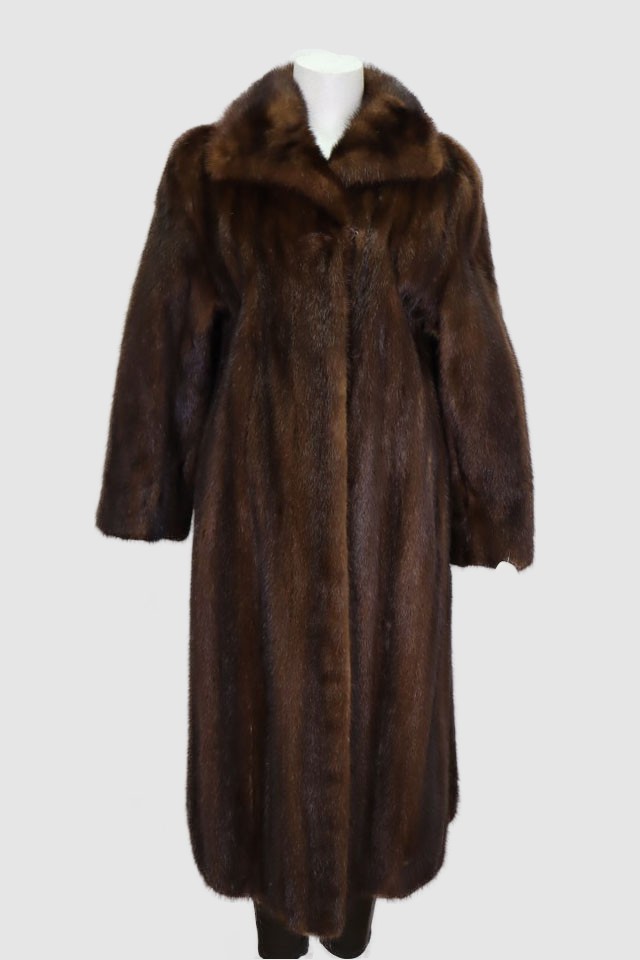 Dark Pastel Mink Fur Coat Jacket MINT Demi-Buff Women's Sz 8