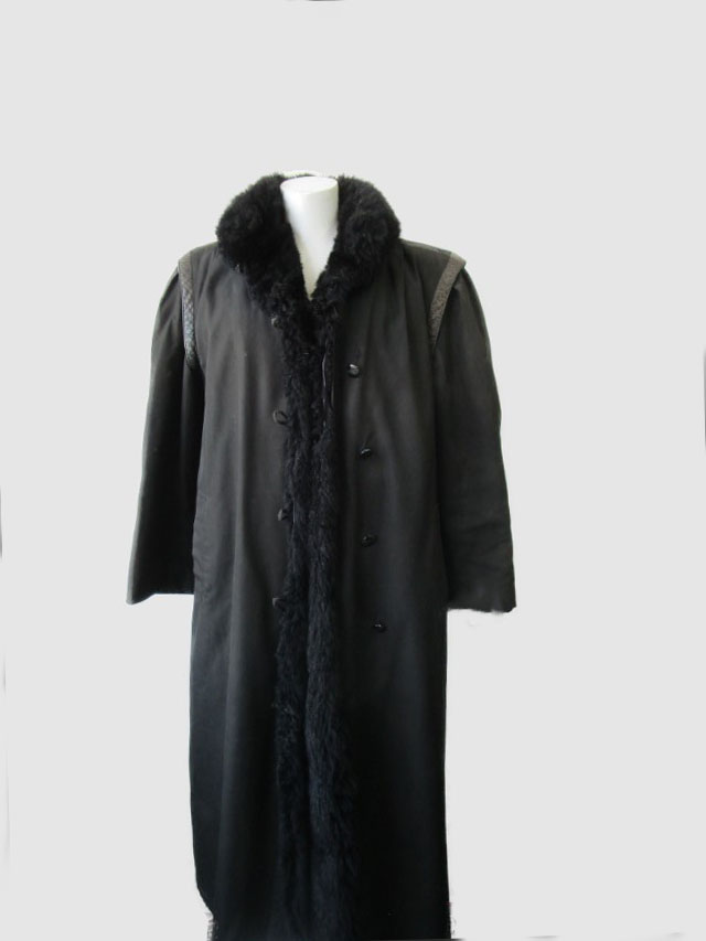 Raincoat Black Opossum Fur Vest Women's 14 MINT