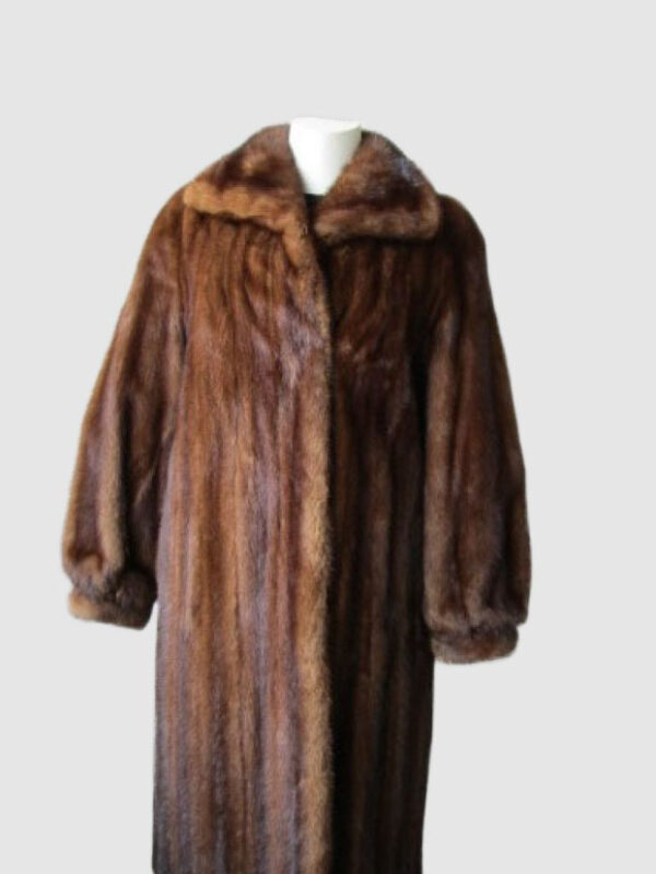 Dark Pastel Mink Fur Coat Jacket Mint Sz 10 Women's