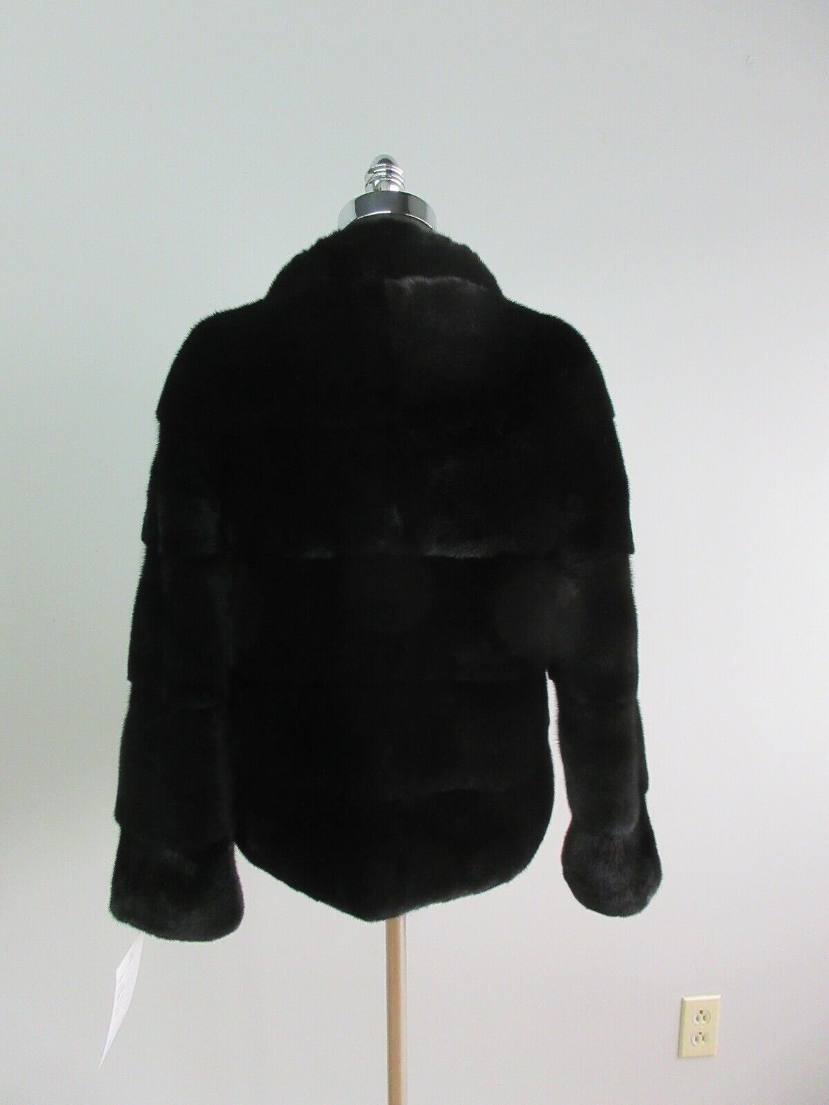 New Mink Fur Coat Jacket Female Natural Black - Image 4