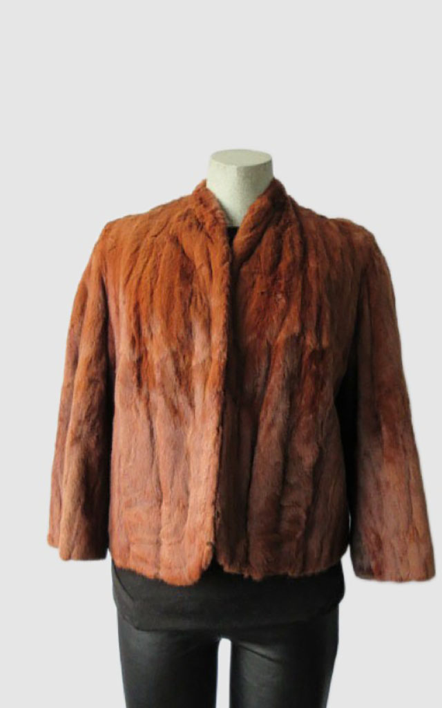 Russian Ermine Fur Jacket Bolero Mint Women's S