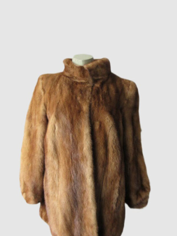 Mink Fur Coat Jacket Sz 10/12 M Natural Pastel