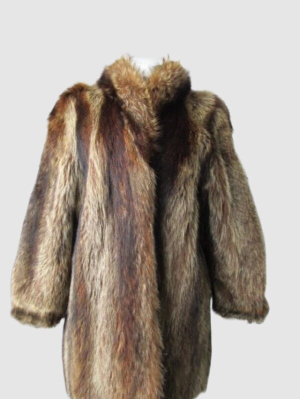 Raccoon Fur Coat Jacket Very Good+ Sz 10/12 Women's