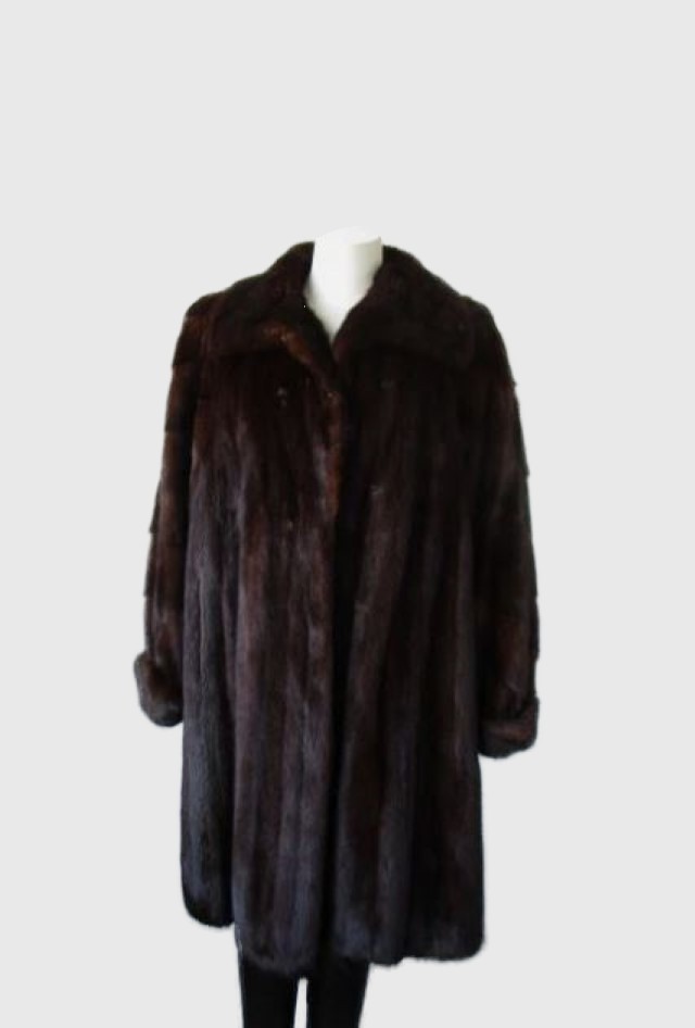 Mink Fur Coat Jacket MINT+ Dark Pastel Women's 12