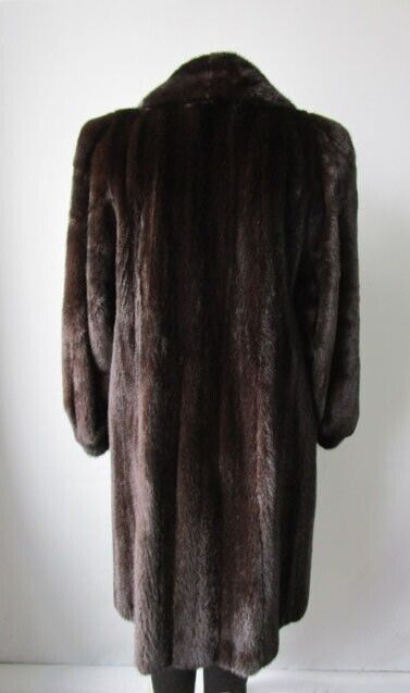 Mink Fur Coat Jacket SUPERB Dark Ranch Women's 8 - Image 4