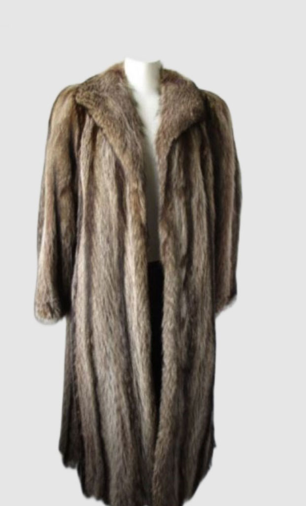 Raccoon Fur Coat Jacket SUPERB Sz 10 Women's