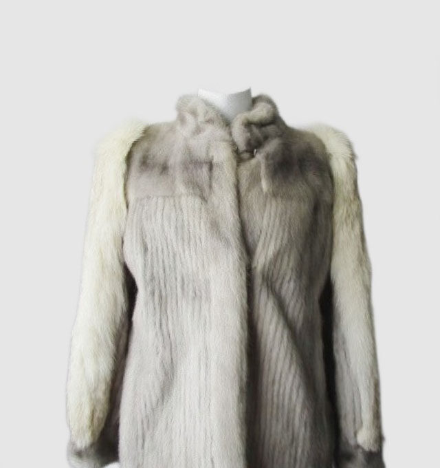 Women's Sz 6 Sapphire Mink Jacket Coat Fox Fur MINT+ SALE!