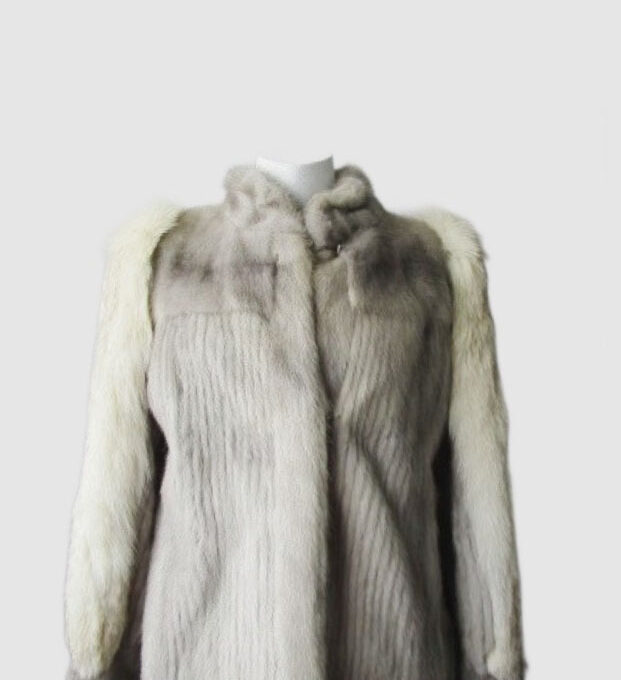 Women's Sz 6 Sapphire Mink Jacket Coat Fox Fur MINT+ SALE!