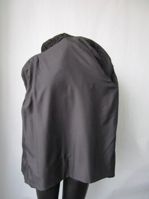 Swakara Fur Coat Jacket Women's Sz 6/8 Black - Image 6