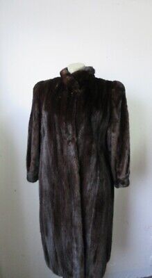 Mink Fur Coat SUPERB Dark Ranch Women's 12 - Image 3