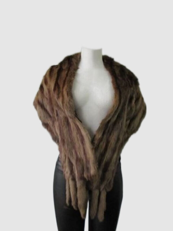 Squirrel Fur Stole Wrap Cape Wedding MINT Vintage Sz M