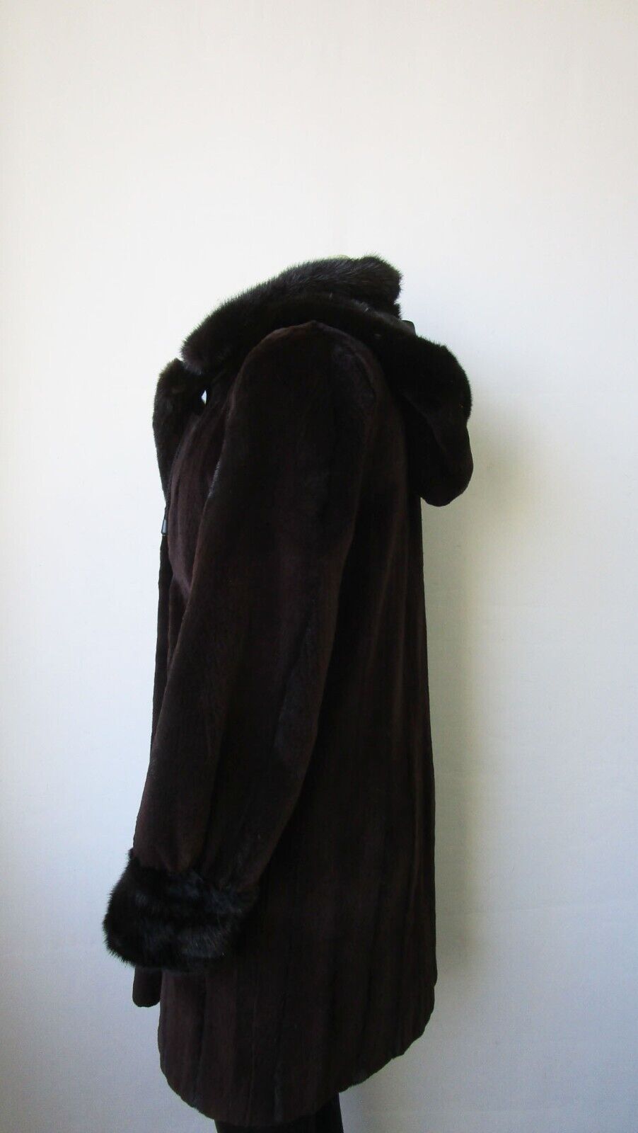 Superb Sheared Mink Fur Coat Jacket w/ Hood Women's 6 - Image 4