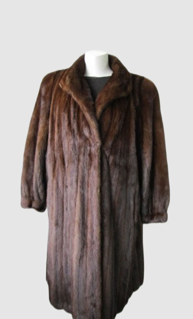 Mink Fur Coat MINT+Demi-Buff Women's 12/14