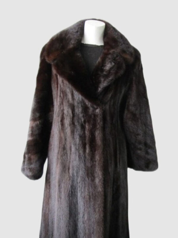 Dark Ranch Mink Fur Coat Jacket Women's Sz 6 MINT