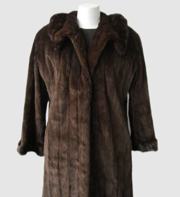 Women's M Sz 10 / 12 Brown Sheared Mink Fur Jacket Coat SUPERB