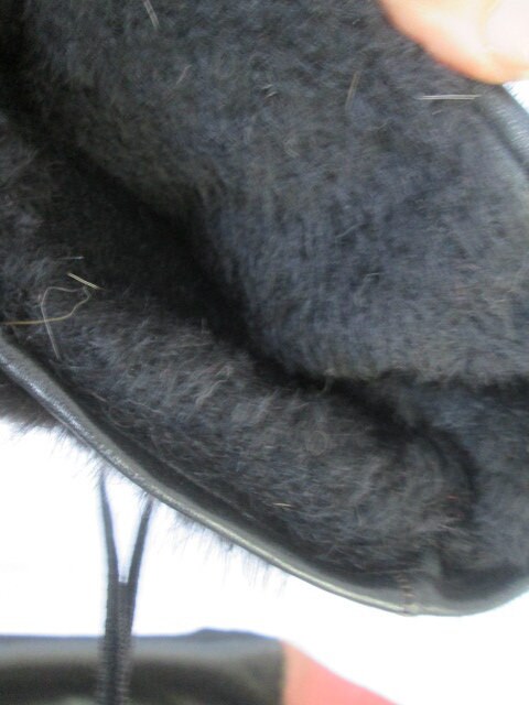 Mink Fur Mittens Gloves Leather Dark Ranch New - Image 3
